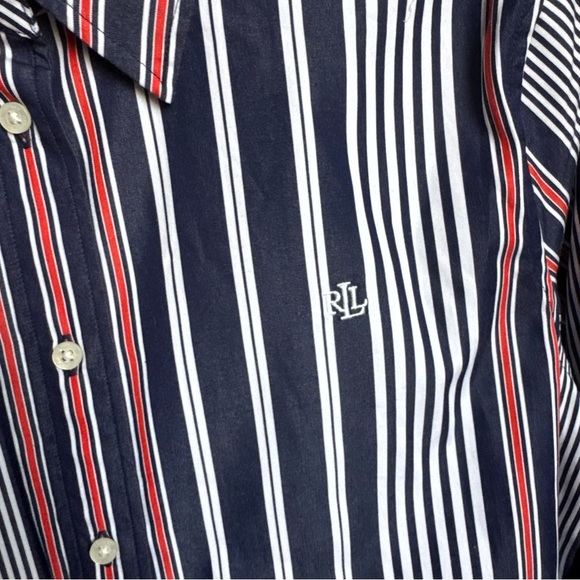 NWT Ralph Lauren Classic-Fit Striped Broadcloth Shirt Sz M - Picture 11 of 13